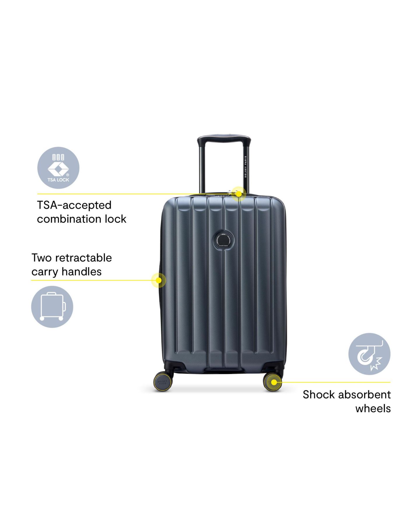 Чемодан Delsey Paris Shadow 6.0 Carry-on Expandable Spinner, цвет: Антрацитовый — фото 11