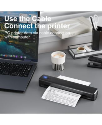 POLONO Portable Printer Wireless for Travel, D810 Bluethooth Thermal Printer Support for 8.5"x11" US Letter, Inkless Printer Compatible with iOS, Android, Laptop for Office, Car and Home