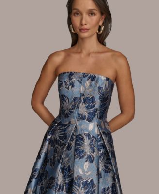 【Donna Karan New York】Strapless A-Line Dress Donna Karan New York Women's Belted A-Line Dress - Macy's