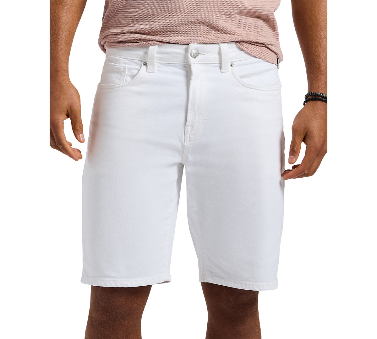 Men's Dean Relaxed-Straight Fit 10-1/2' Denim Shorts - White Rinse