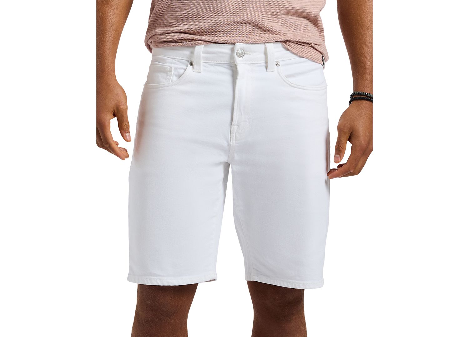 Men's Dean Relaxed-Straight Fit Stretch Knit 10.5" Denim Shorts