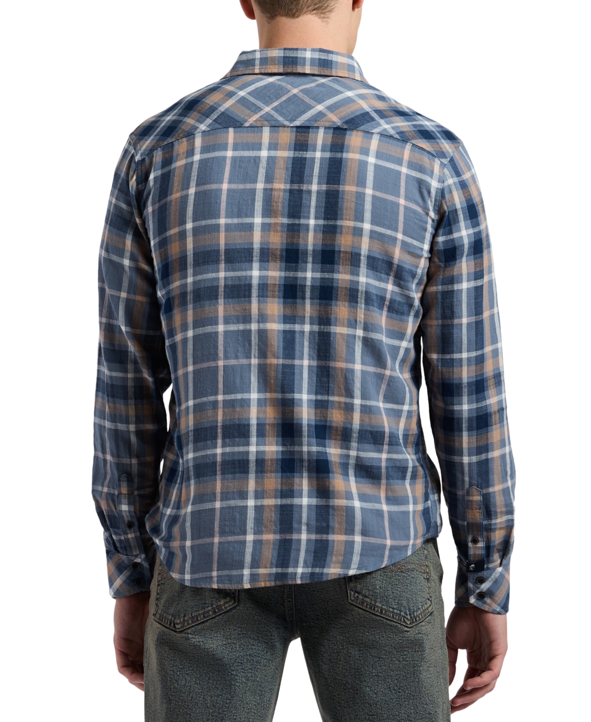 Buffalo David Bitton Men's Sierra Relaxed-fit Plaid Button-down Shirt In Moonlight Blue