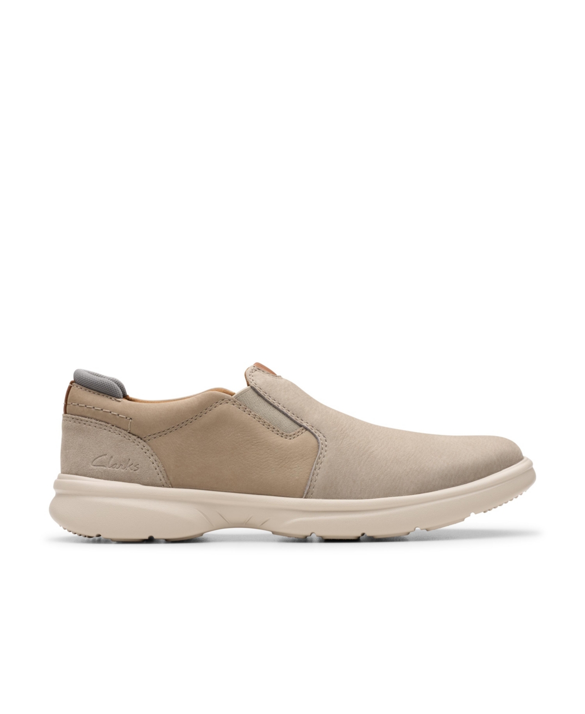 Clarks Men's Collection Bradley Ease Shoes In Light Gray Nubuck