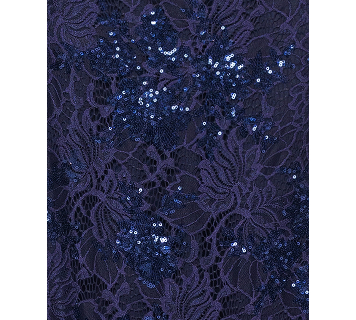 BETSY & ADAM BETSY & ADAM PETITE SLEEVELESS SCOOP-NECK SEQUIN LACE GOWN 