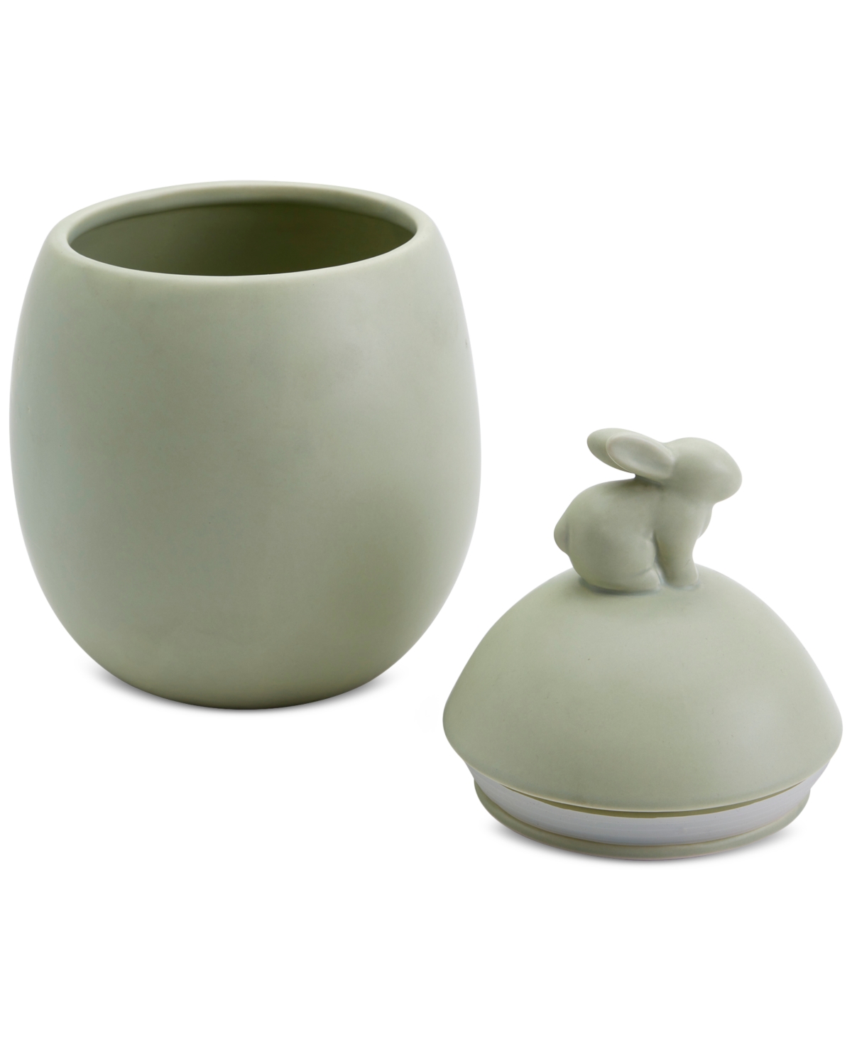Haven Easter Bunny Cookie Jar In Sage