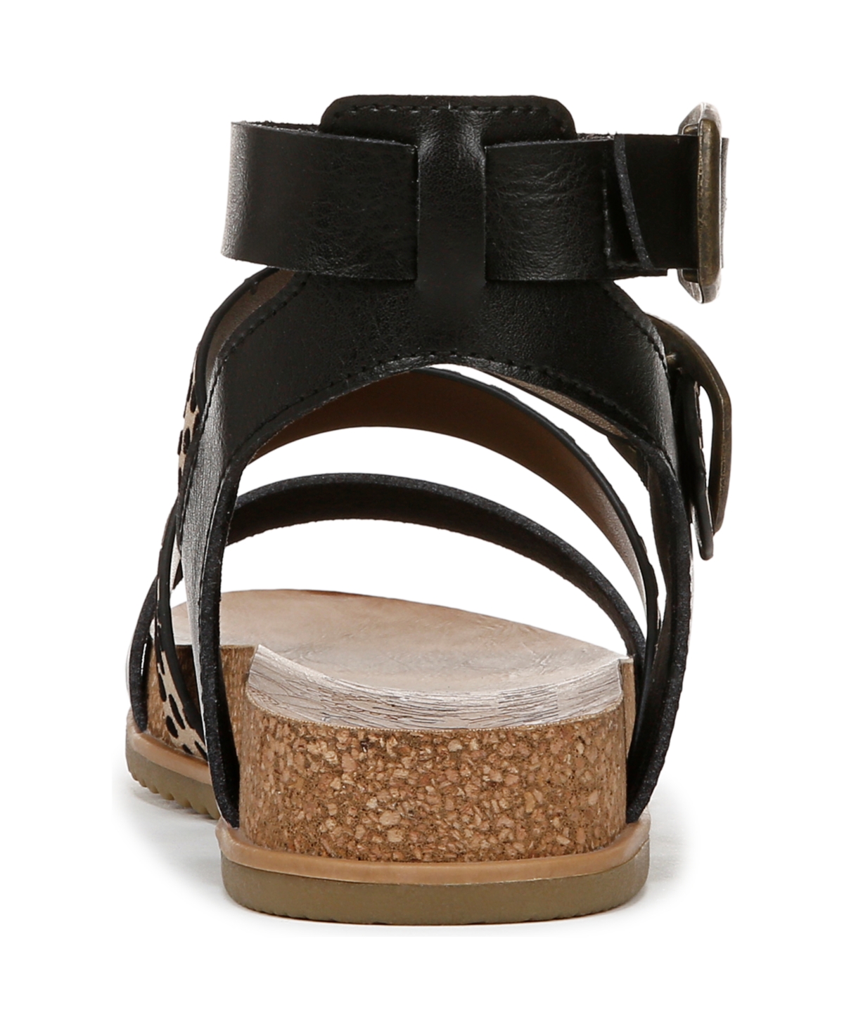 Shop Blowfish Malibu Women's Fancy Strappy Platform Sandals In Black,leopard Faux Leather