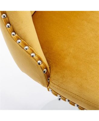 Furniture,Swivel Velvet Barstools Adjusatble Seat Height, Modern Upholstered Chrome base Bar Stools with Backs Comfortable