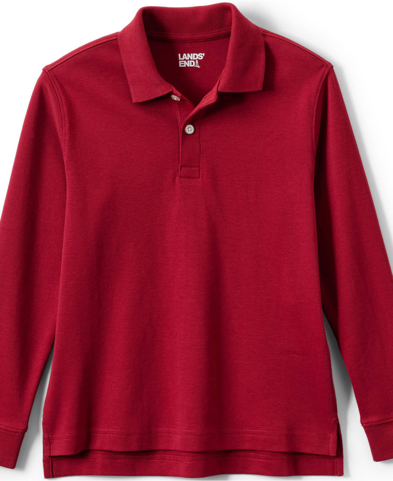 Kids Long Sleeve Interlock Polo Shirt