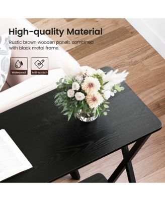 Side Table, 41.3" Narrow Console Table, Entryway Table with Metal Frame, Sofa Table, Hallway Table, Display Table for Living Room, Foyer, Bedroom