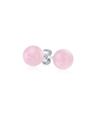 6MM Natural Multi Stone Stud Earrings Sterling Silver