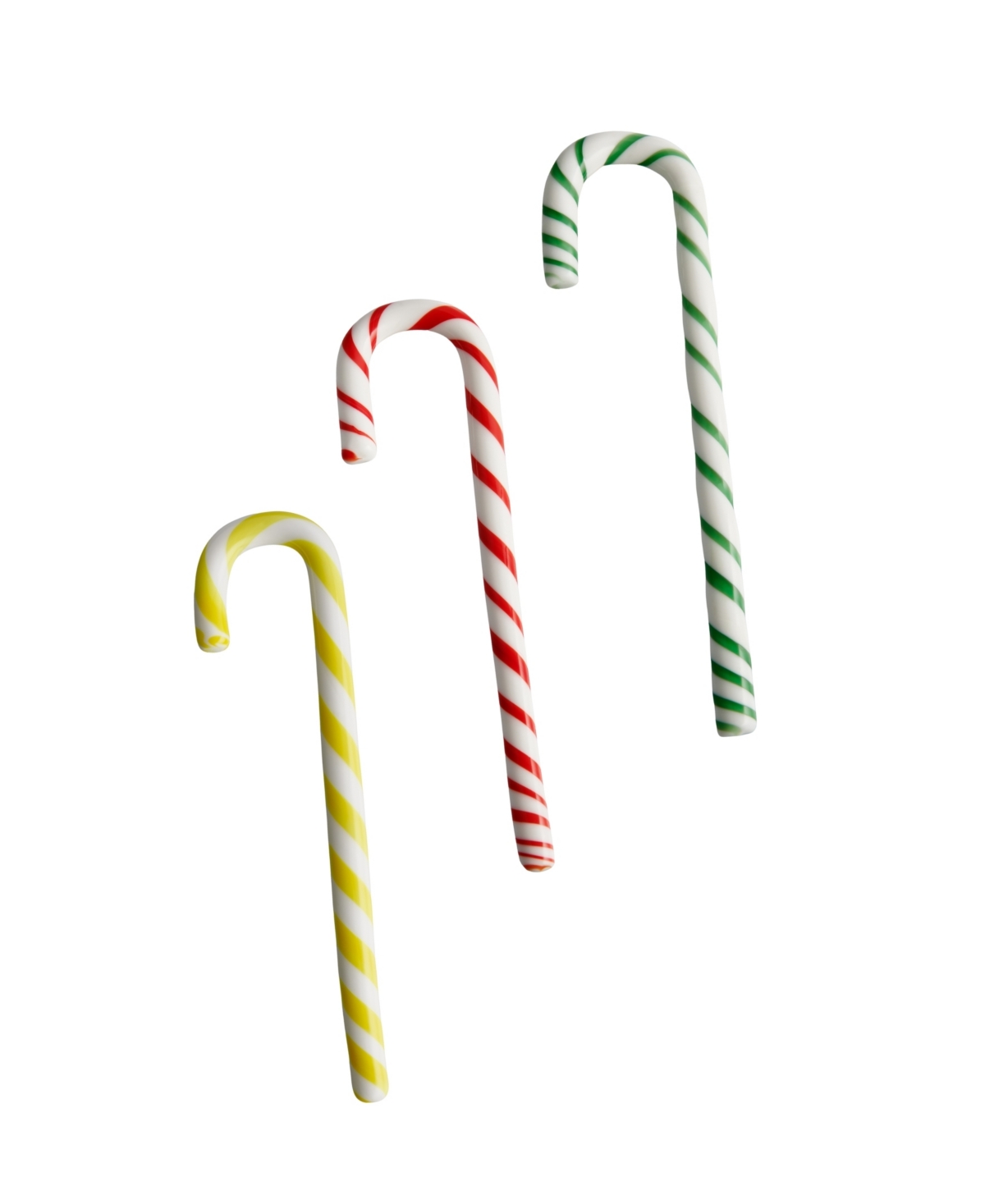 Polka Candy Cane Holiday Decor, Set of 3 - Multicolor