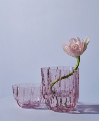 4.8" Crackle Crystal Glass Vase