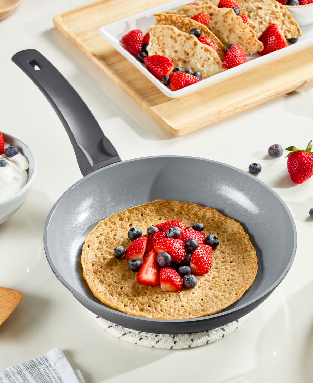 Shop Dash Smartstore 8" And 9.5" Nesting Nonstick Frypan Set In Forged Iron