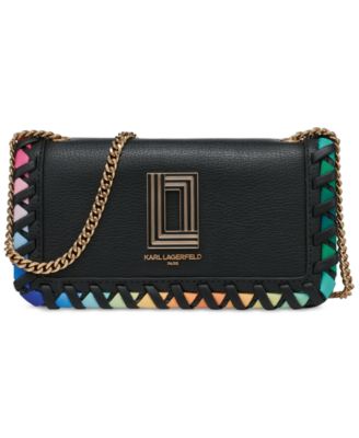Karl LAGERFELDのサコッシュ New With Tags Karl Lagerfeld Snakeskin Crossbody Purse Black