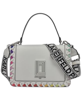 KARL LAGERFELD PARIS - Simone Small Leather Top Handle Flap Crossbody