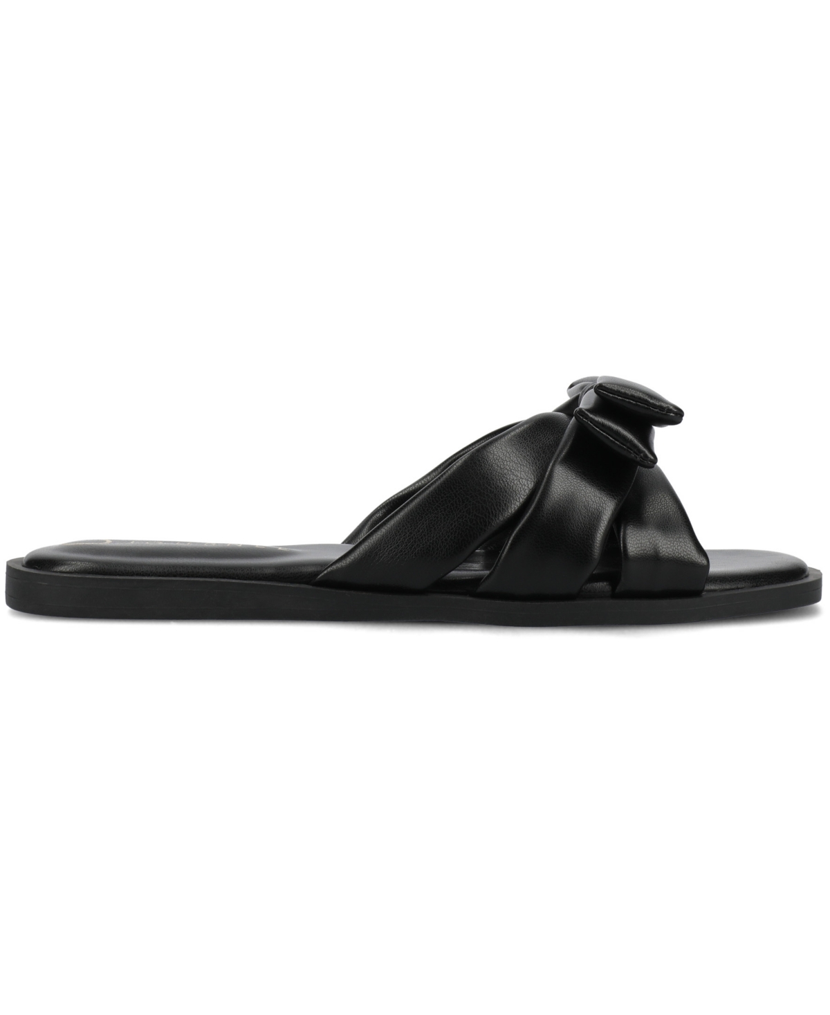 Journee Collection Prylin Bow Slide Sandal In Black