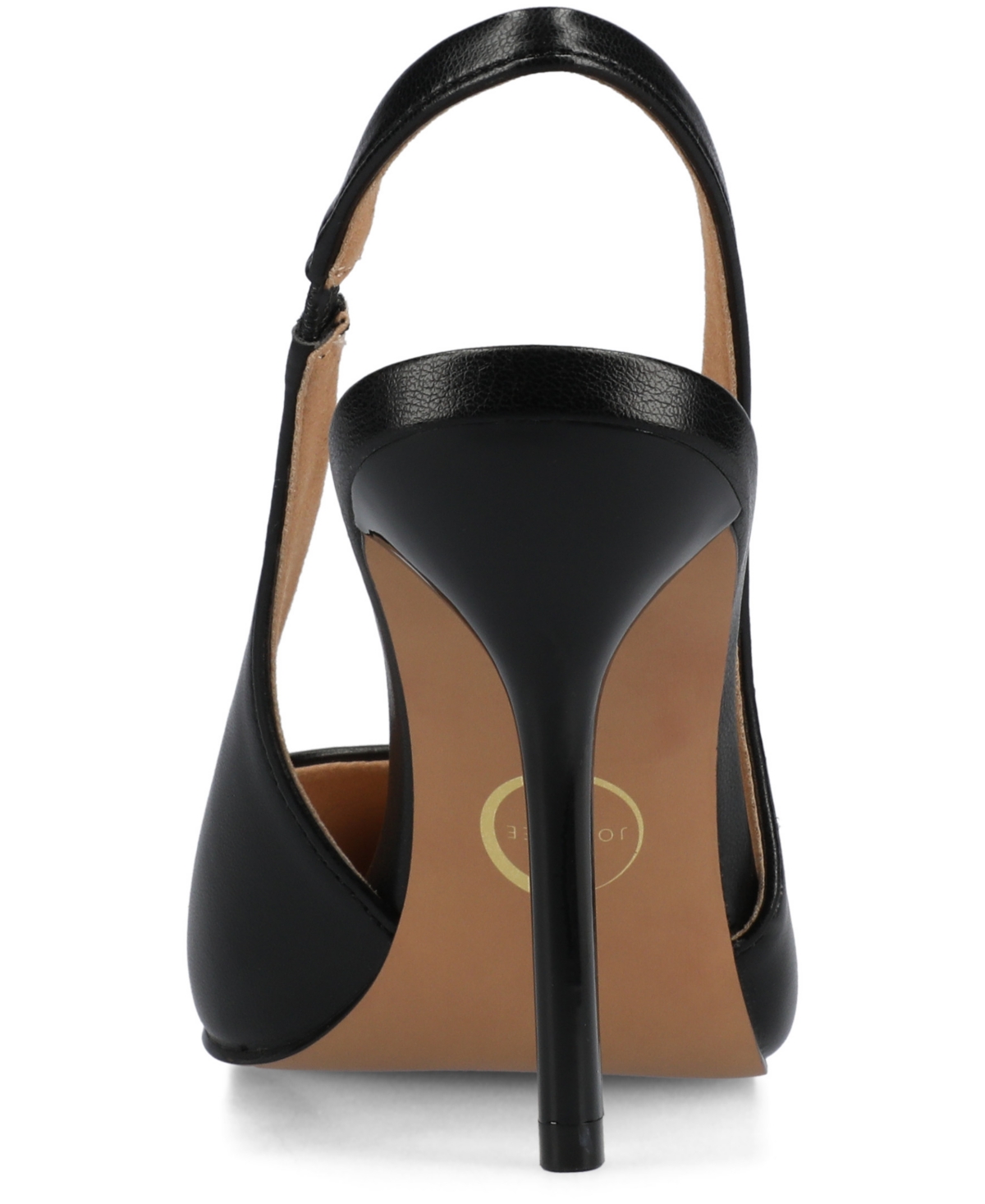 Journee Collection Elenny Slingback Stiletto Pump In Black Polyurethane