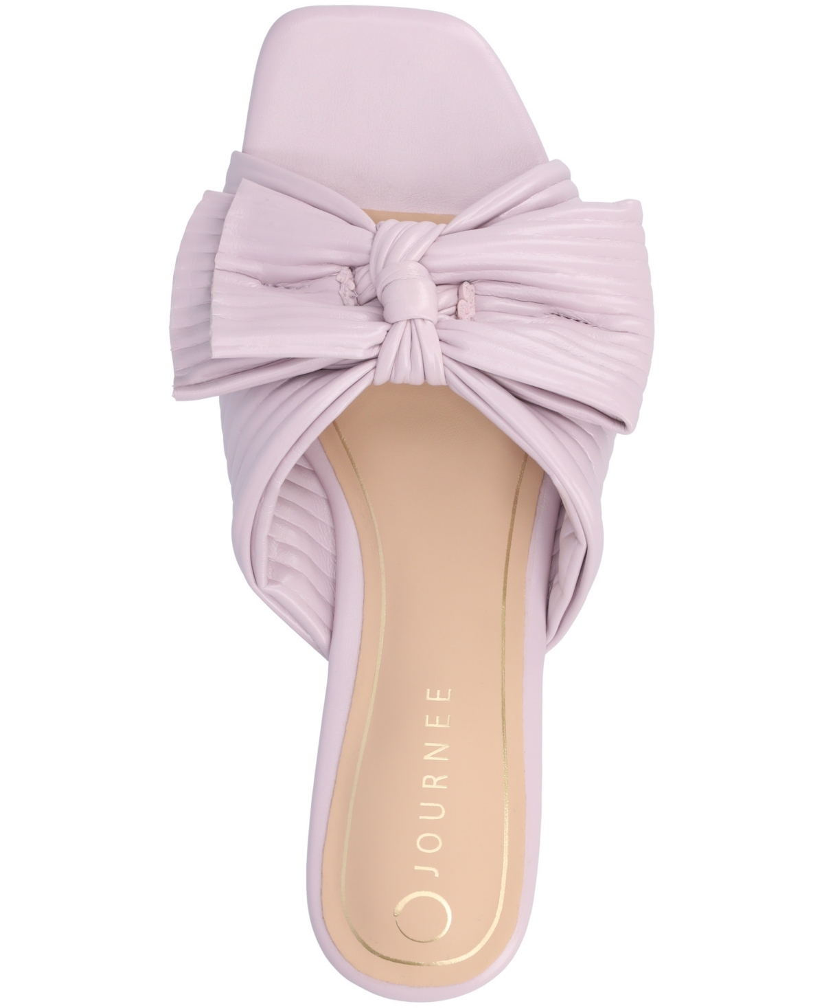 Shop Journee Collection Women's Serlina Bow Flat Sandals In Lilac