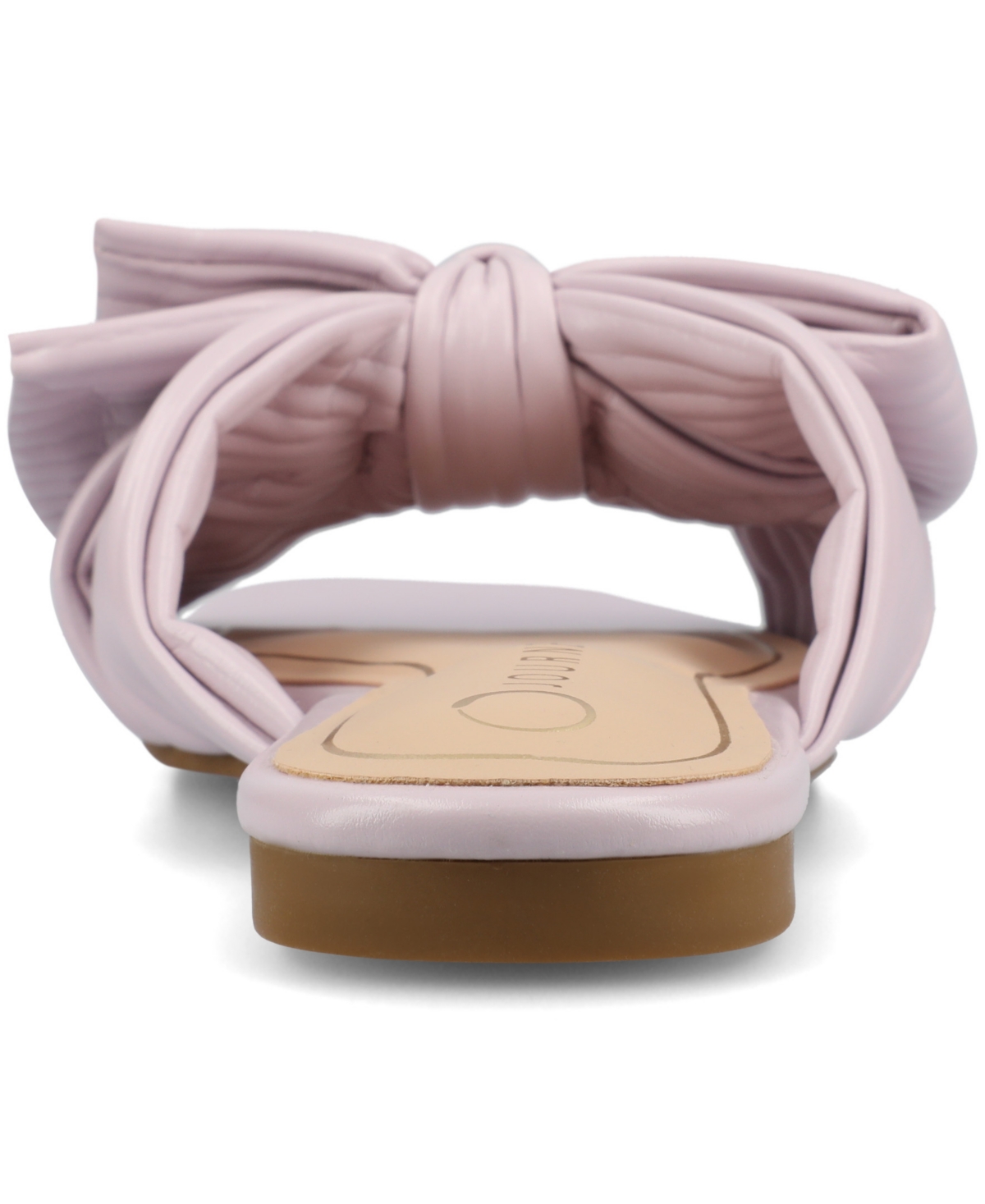 Shop Journee Collection Women's Serlina Bow Flat Sandals In Lilac