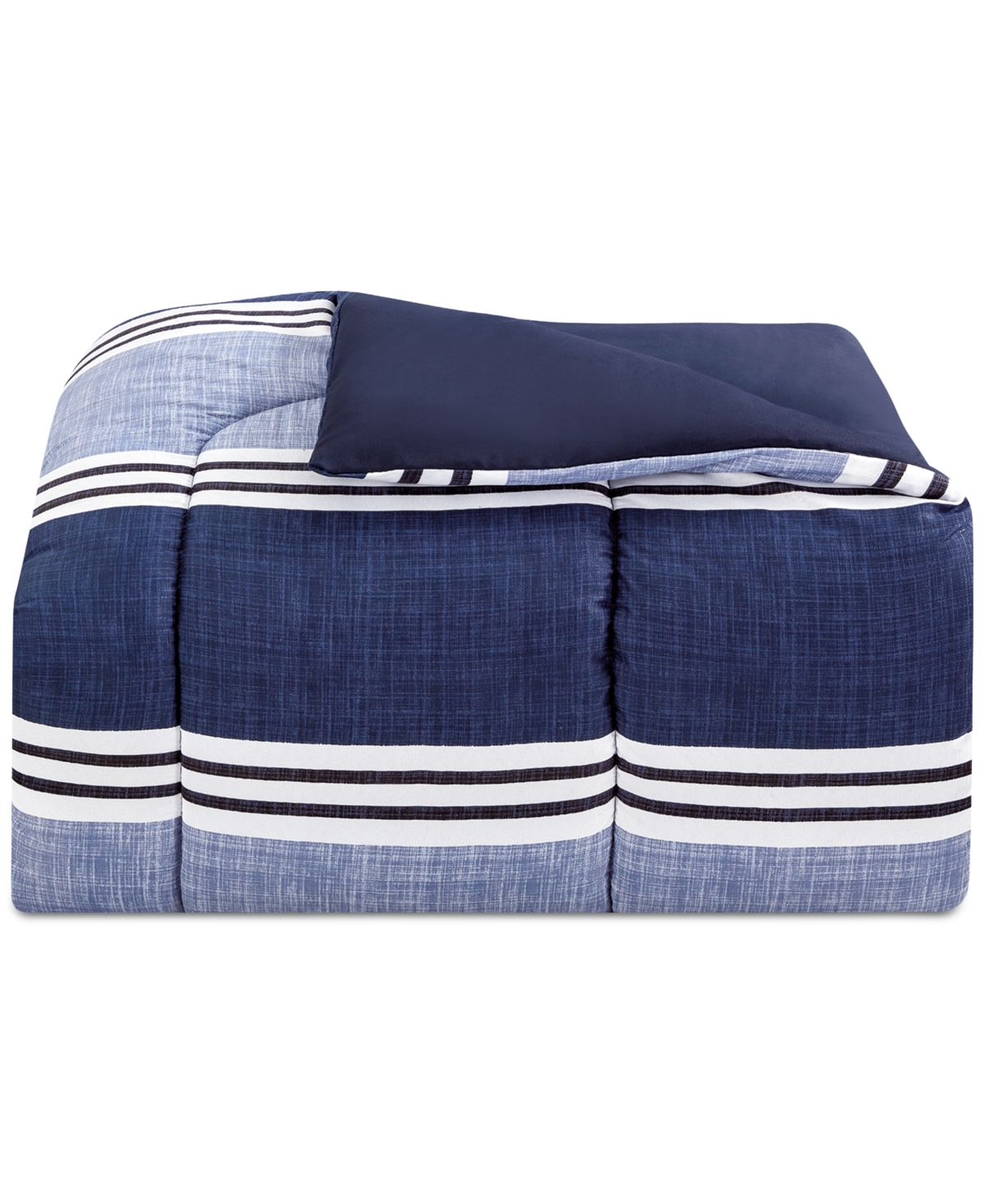 Sunham Aiden Striped 8-pc. Comforter Sets, Exclusively At Macy's In Blue