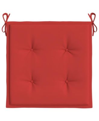 Chair Cushion Set of 2 Red Oxford fabric, Foam fiber Medium