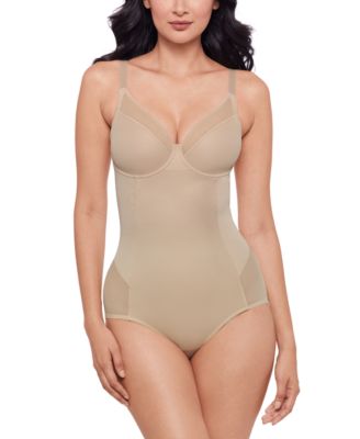 Women's Sexy Sheer Shaping Padded-Cup Bodysuit 