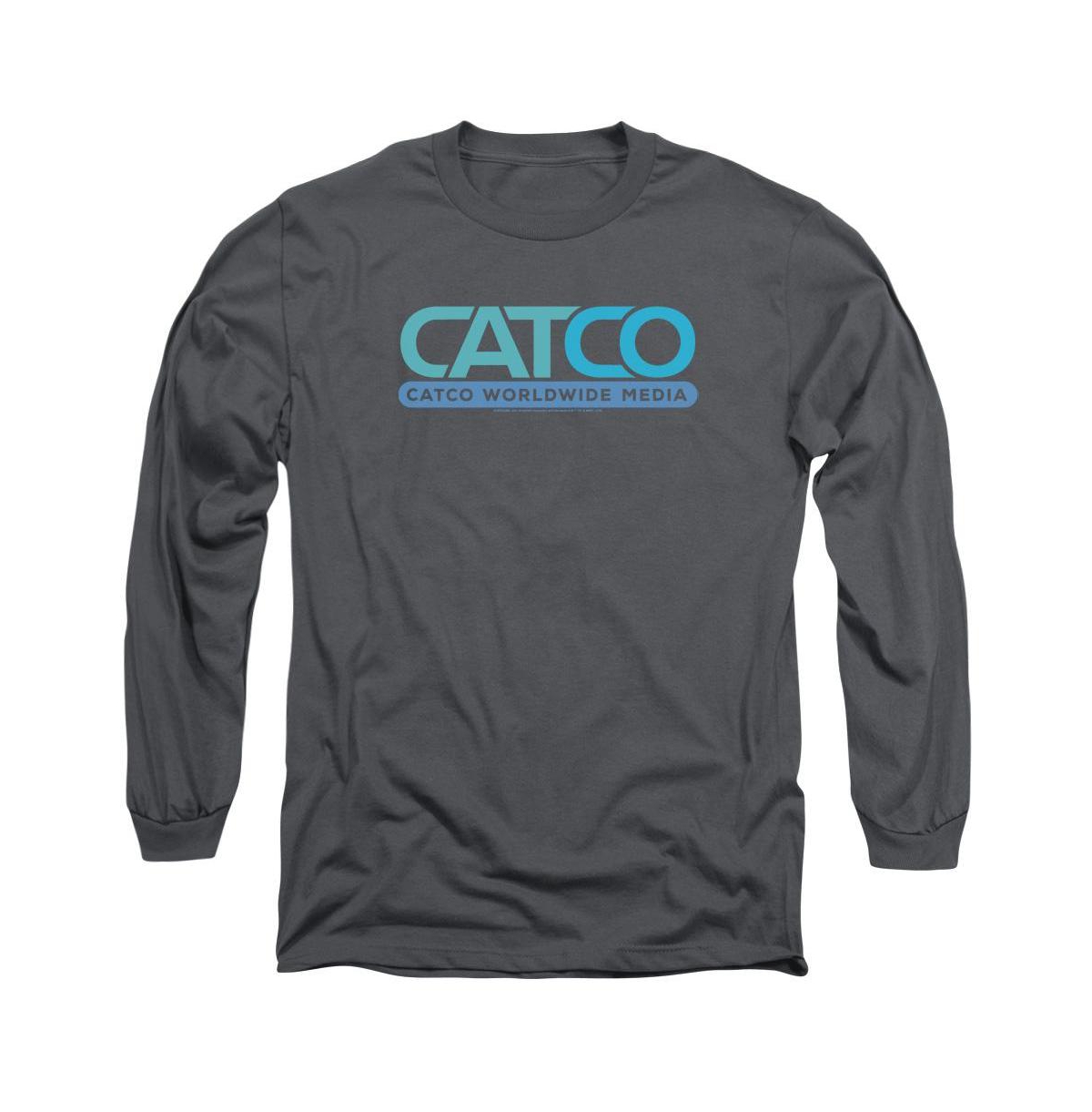 Big & Tall Catco Logo Long Sleeve Adult Tee / T-Shirt - Charcoal