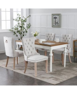 Modern High-End Tufted Contemporary Flax Upholstered Dining Chair for Elegant Dining Rooms