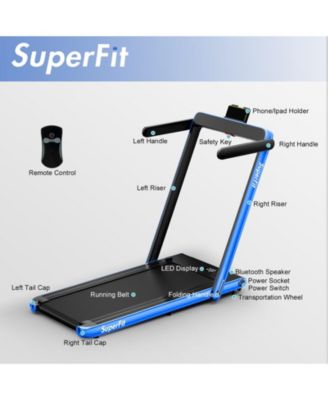 2.25HP 2 in 1 Folding Treadmill with APP Speaker Remote Control