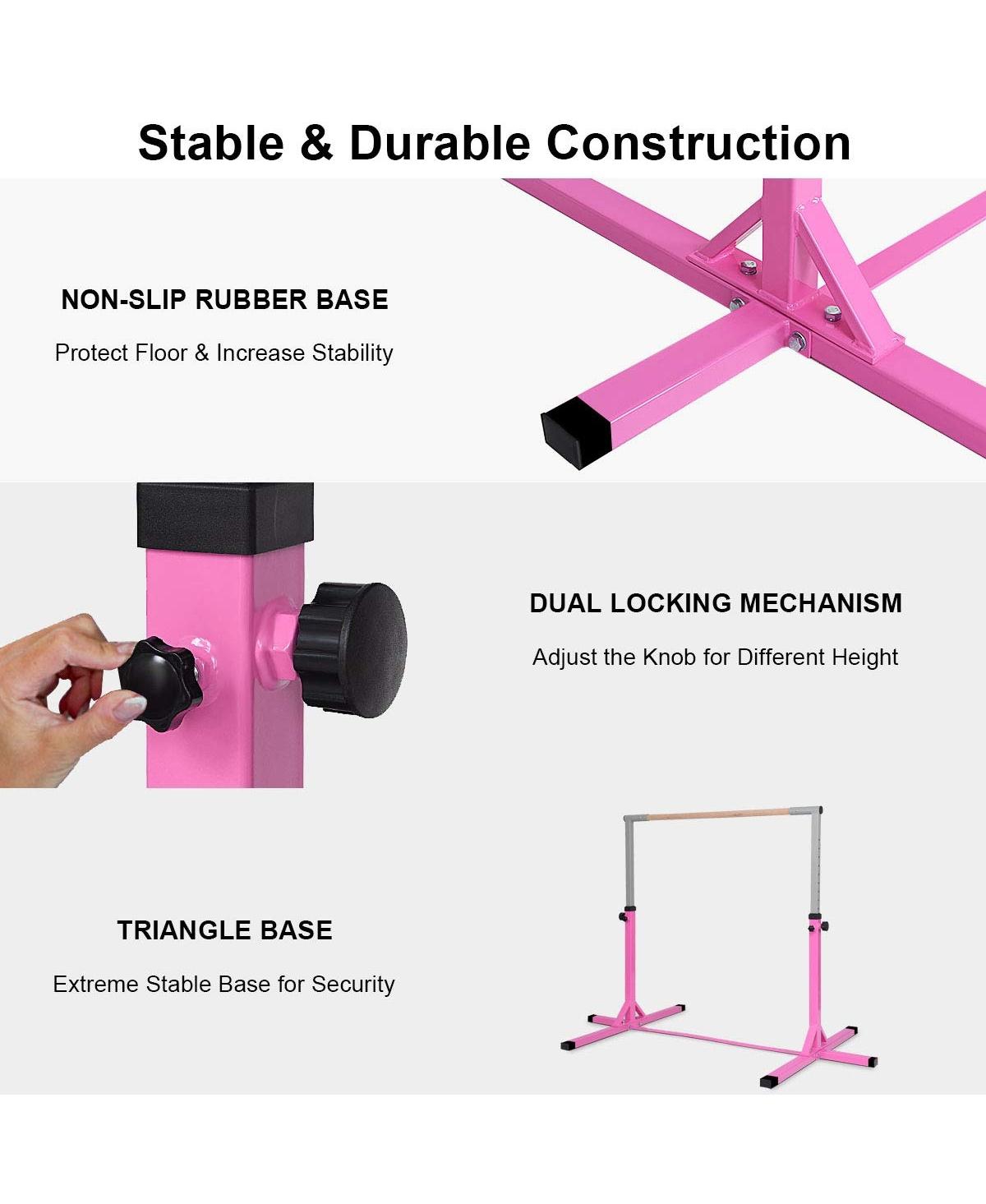 Adjustable Gymnastics Horizontal Bar for Kids