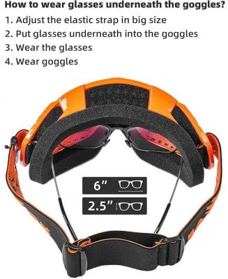 Dirt Bike ATV Goggles Motorcycle Gear Riding Motocross Dirtbike 4-Wheeler MX DH Accessories Goggles Glasses for Men Women Youth UV400 Protection Dust-proof Anti-Slip Strap