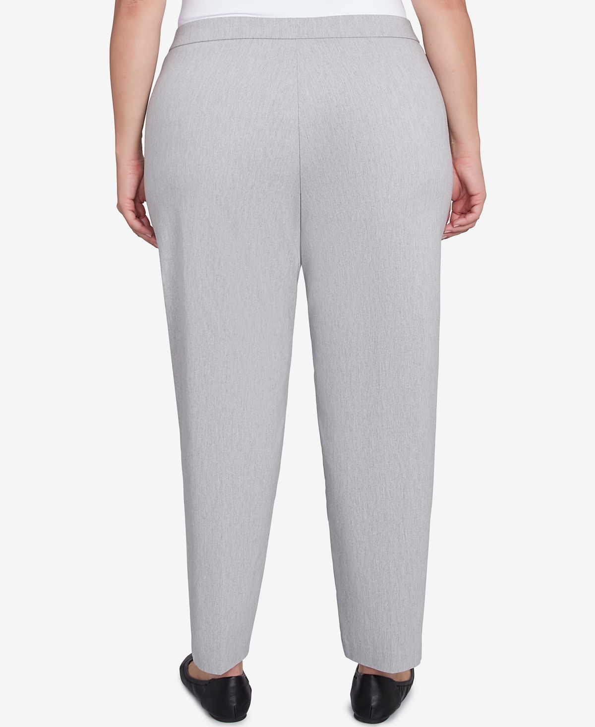 Alfred Dunner Plus Size Dress Code Comfort Allure Average Length Pants In Pearl