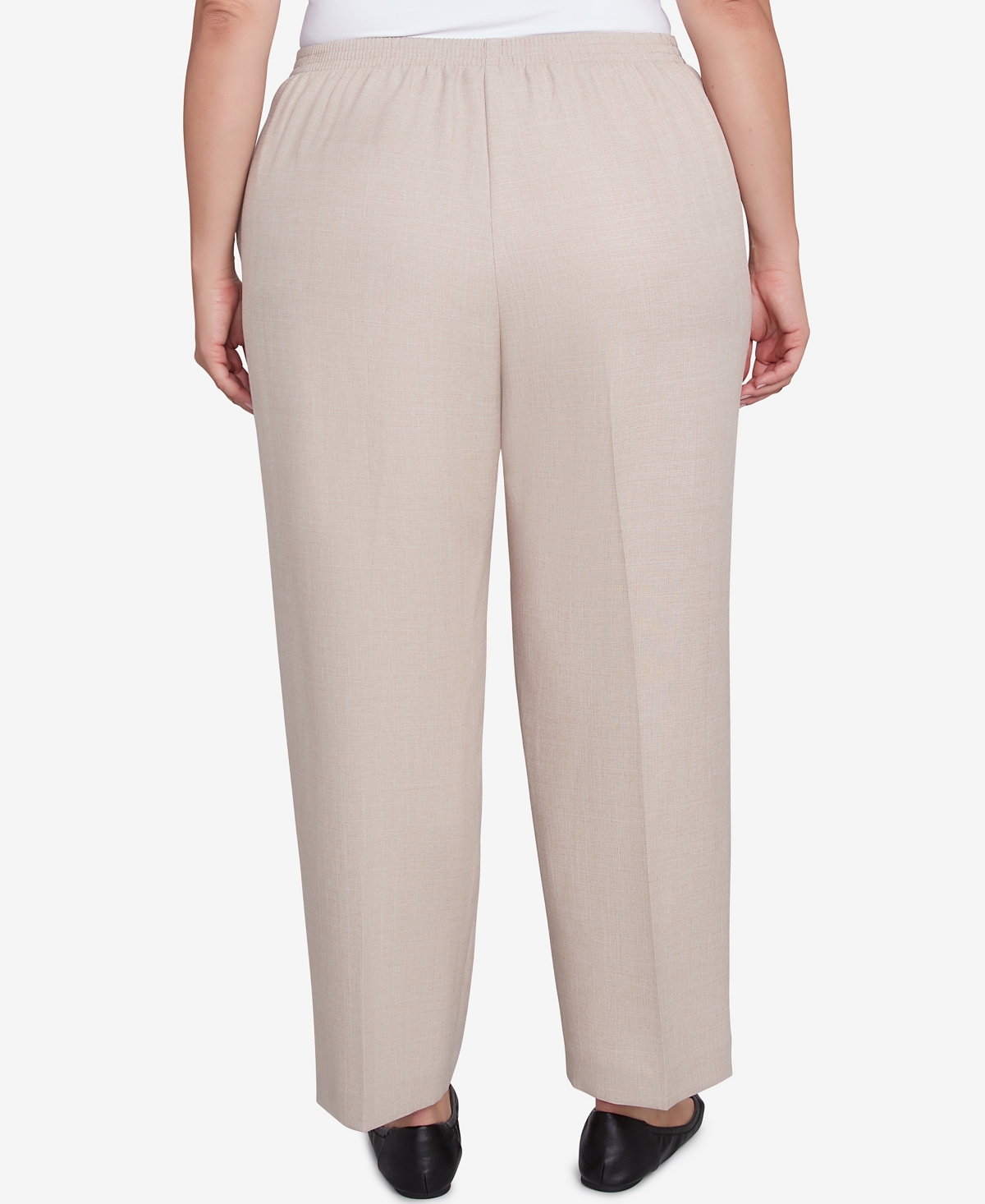 Alfred Dunner Plus Size St.moritz Corduroy Regular Fit Short Length Pants In Linen