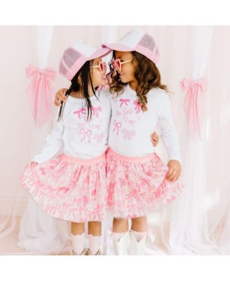 Little and Big Girls Coquette Bow Tutu Skirt