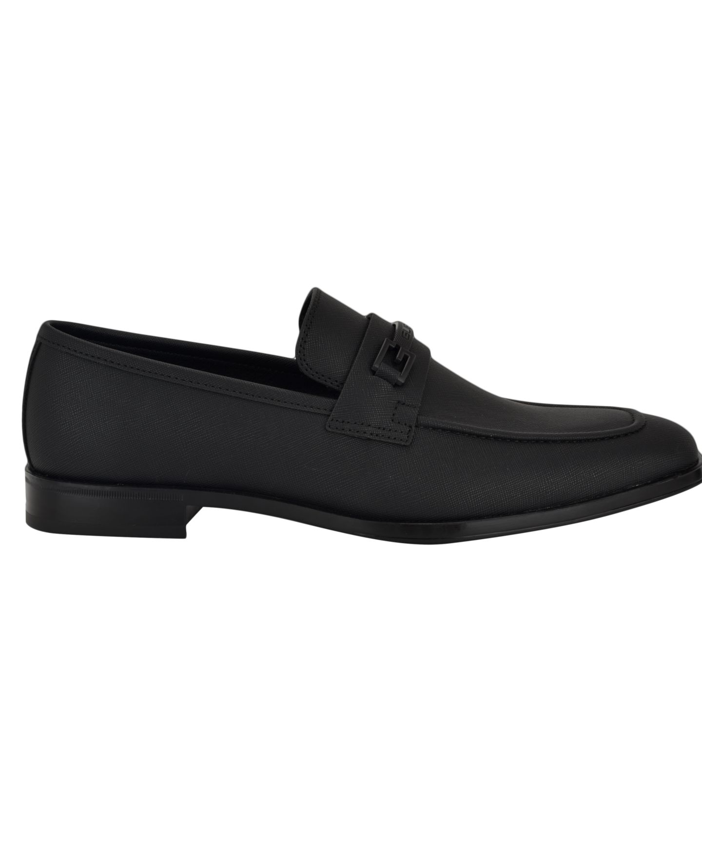 Мужские туфли GUESS Hollas Square Toe Slip-On Dress Loafers, цвет: Чёрный — фото 5