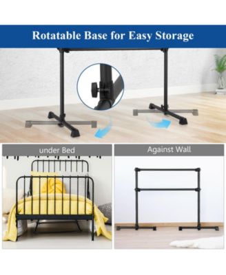 4 Feet Portable Double Freestanding Ballet Barre Dancing Stretching Black