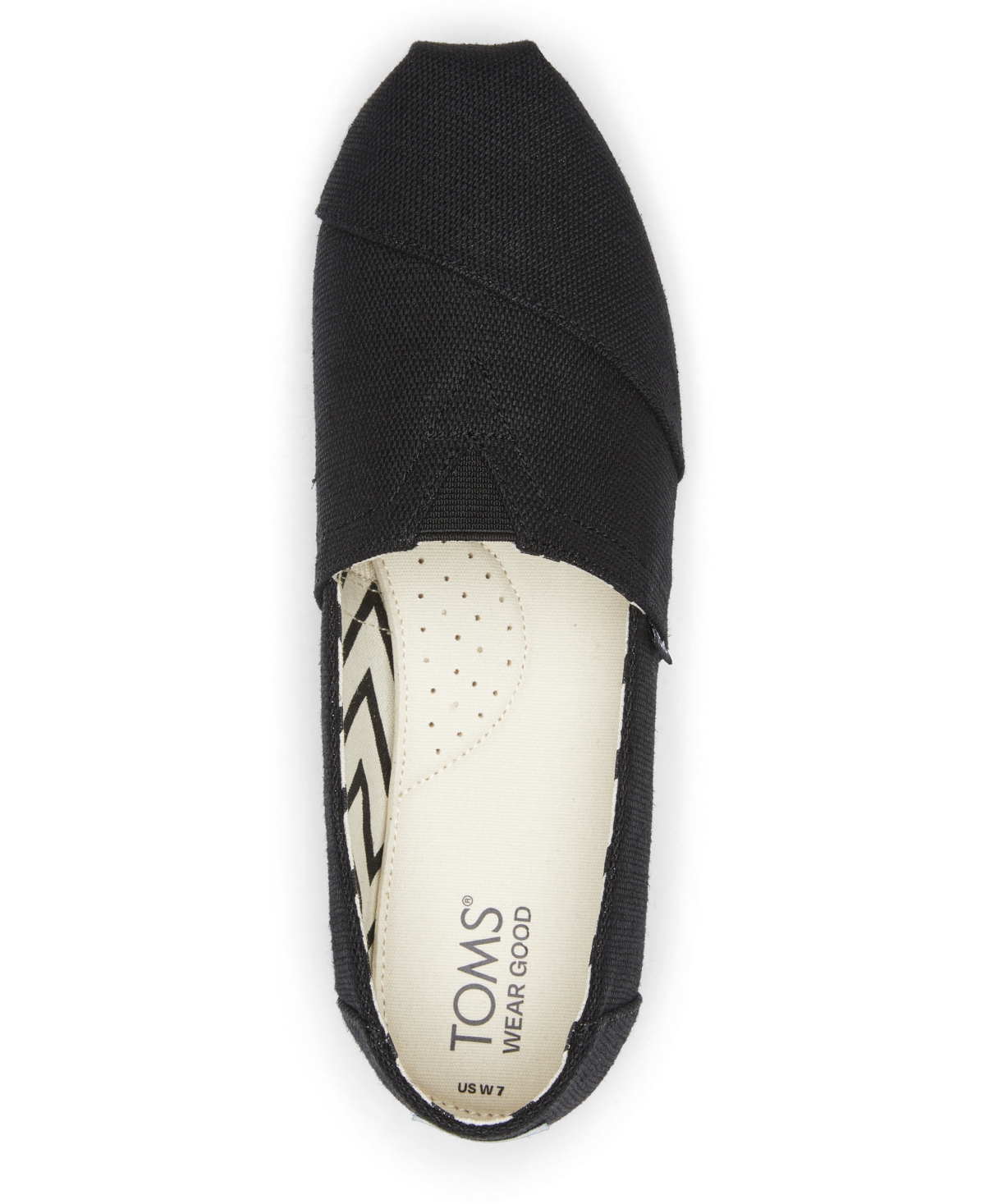 Shop Toms Women's Alpargata Classic Heritage Canvas Slip-on Flats In Black,black Heritage Canvas