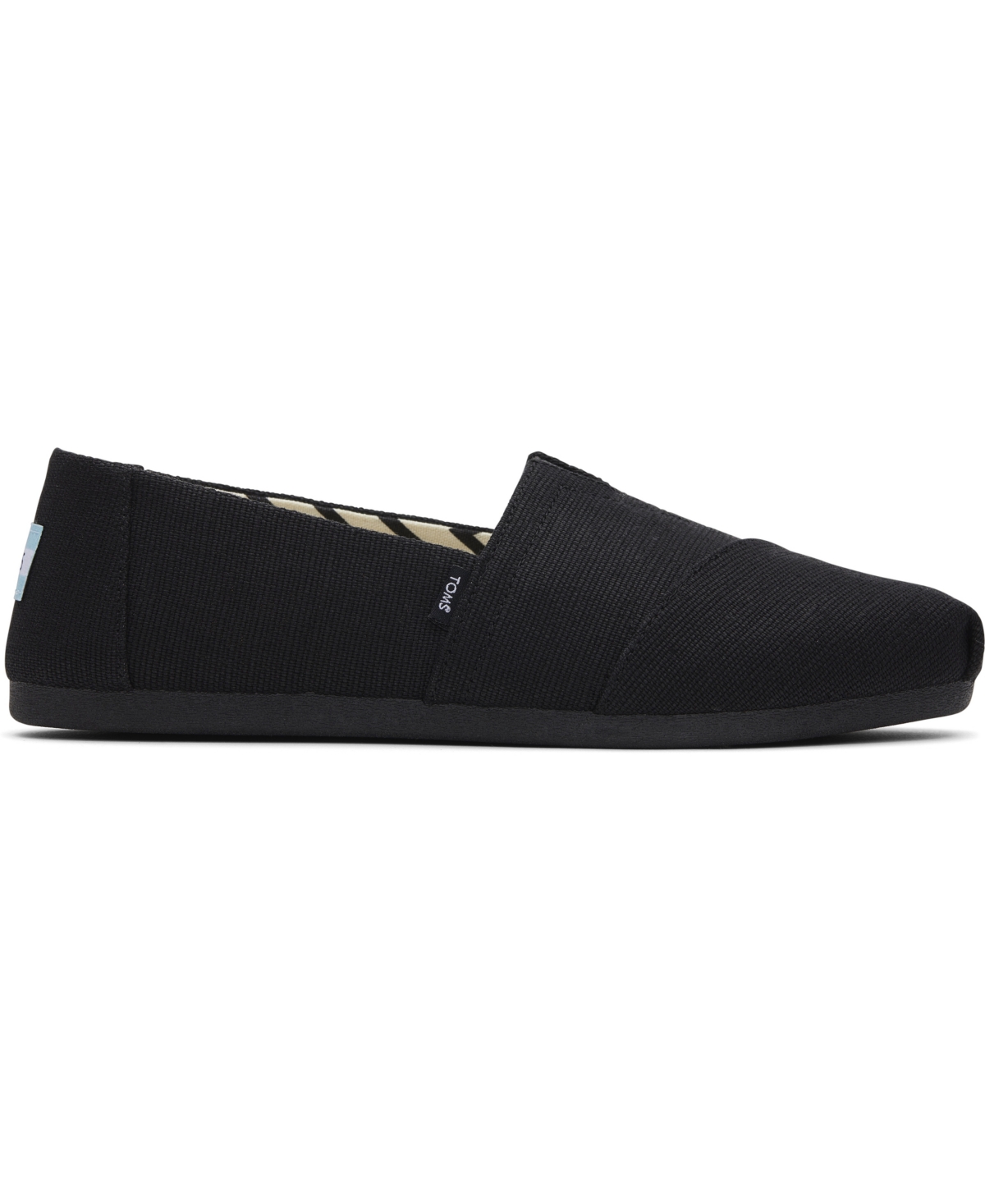 Shop Toms Women's Alpargata Classic Heritage Canvas Slip-on Flats In Black,black Heritage Canvas