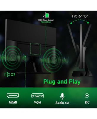 LED Rechargeable Wireless Mouse and 24 Inch Computer Monitor 100hz 1920 x 1080p with HDMI