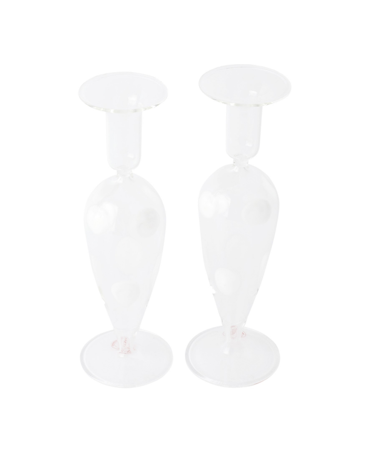 Vietri Drop 9.5" Candlesticks, Set Of 2 In White