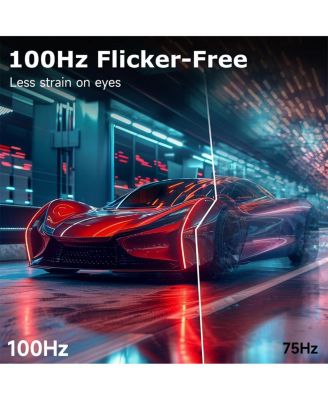 Monitor 24 Inch 100Hz, Computer Monitor with HDMI VGA Ports, 1080P PC Monitor with Low Blue Light IPS Eye Care, Build-in FreeSync and Audio Out, FHD VESA Compatible for Home Office