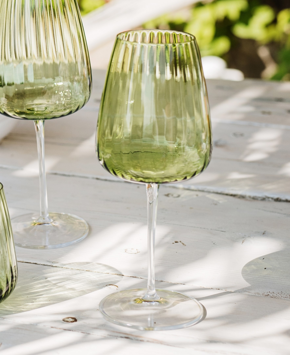 Vietri Francesca Water Glass In Green