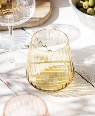 Francesca Amber Double Old Fashioned Glass