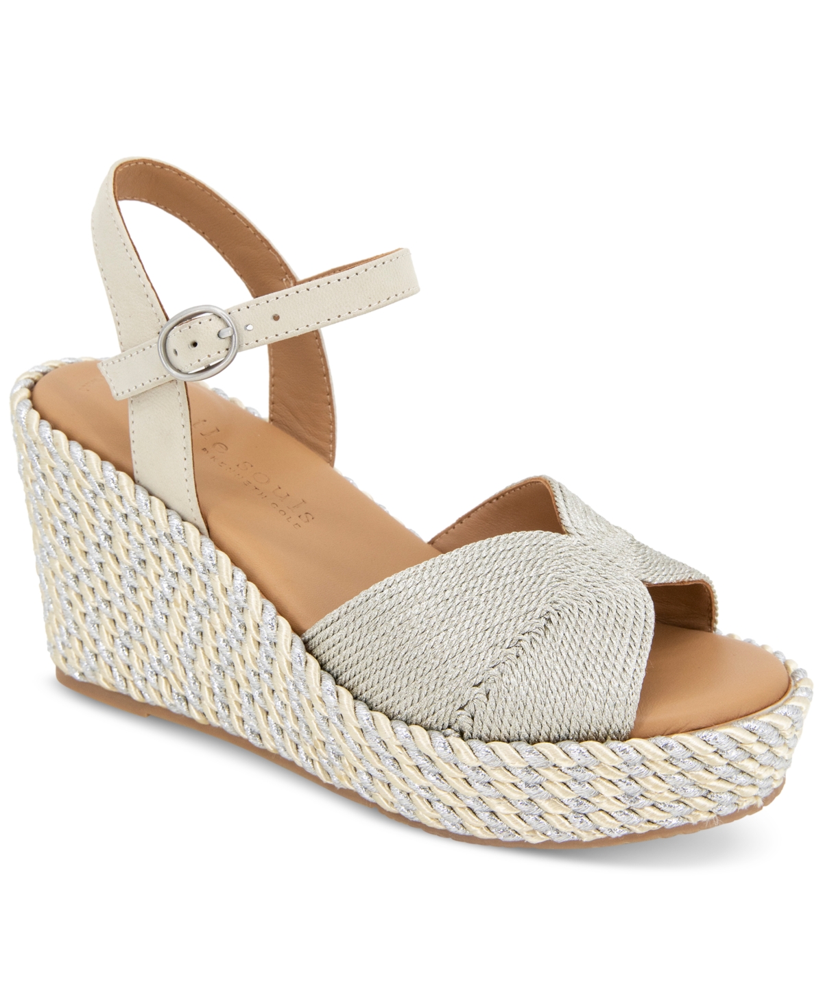 Women's Nola Platform Wedge Sandals - Black Fabric
