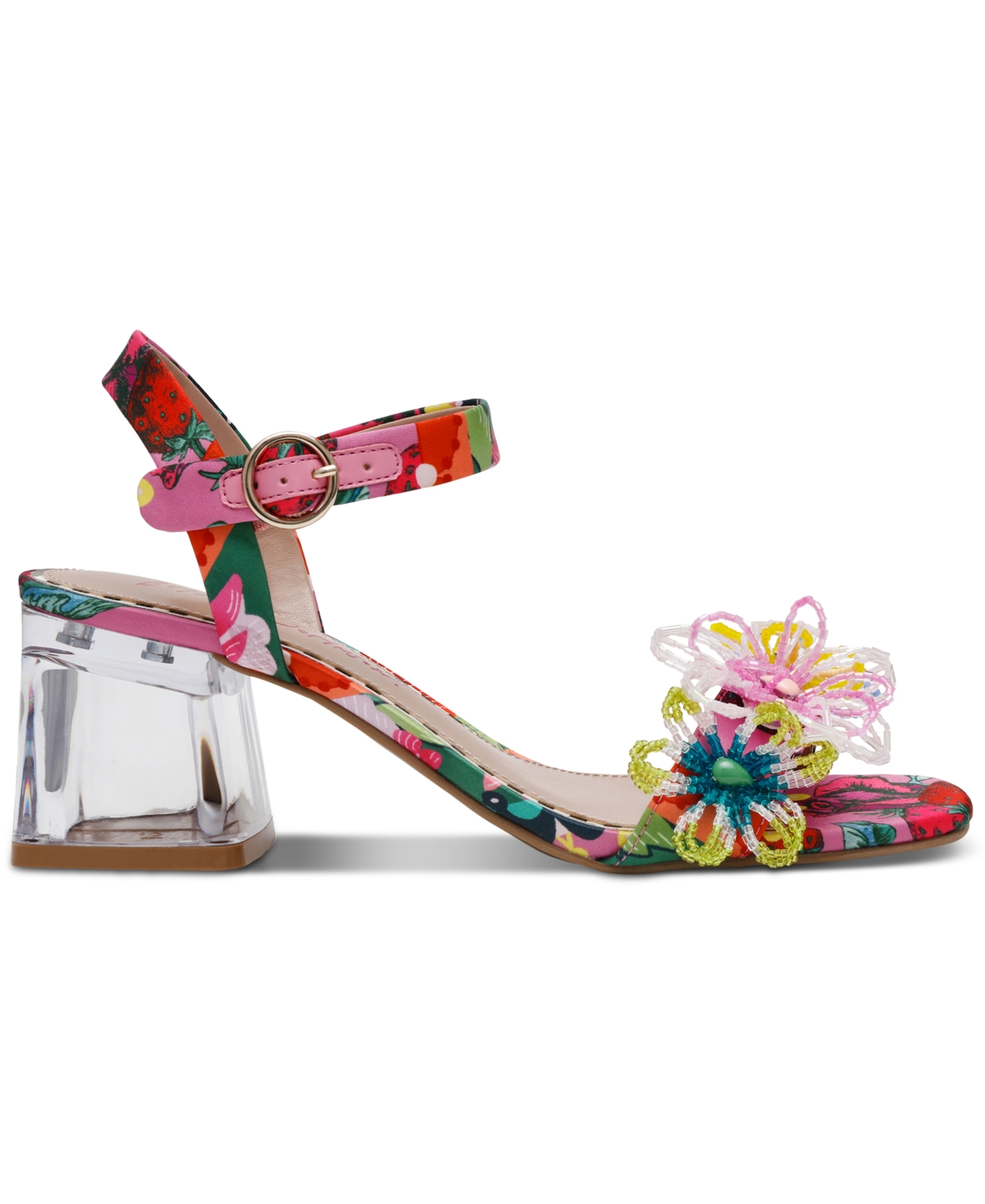 BETSEY JOHNSON WOMEN'S CINTHIA EMBELLISHED BLOCK-HEEL SANDALS 