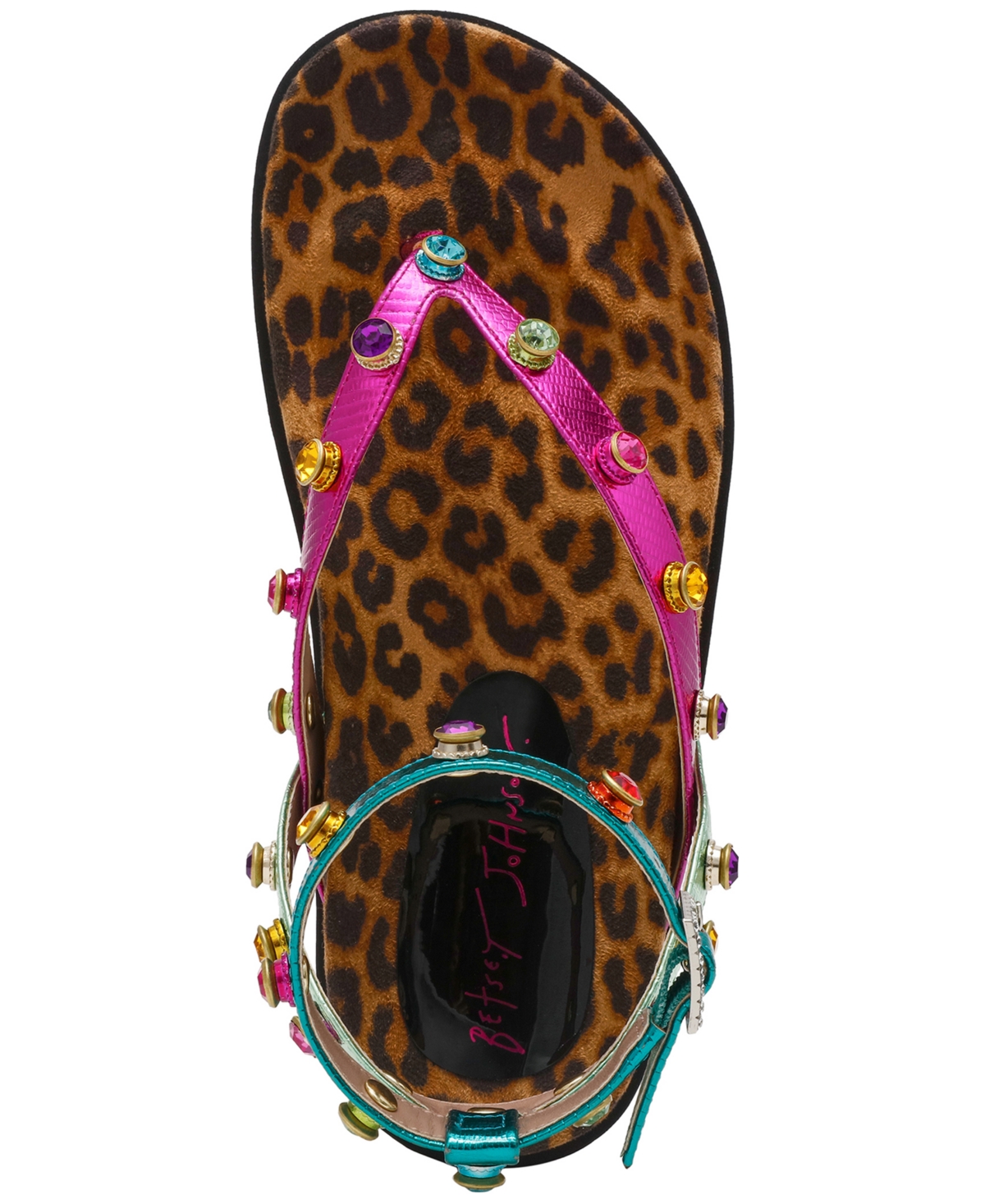 Betsey Johnson Conley Ankle Strap Sandal In Bright Metallic Multi