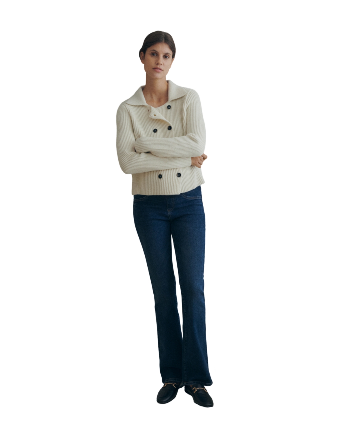 Mango Maternity Flared Jeans Dark Blue In Dark Blue