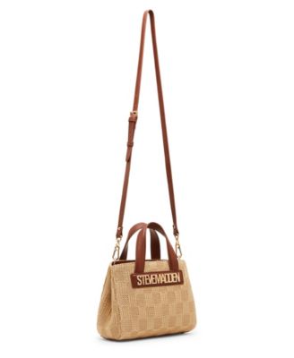 人気★【STEVE MADDEN】BFLORES スモールサイズ トートバッグ STEVE MADDEN Blue crossbody TOTE bag with Floral SCARF and