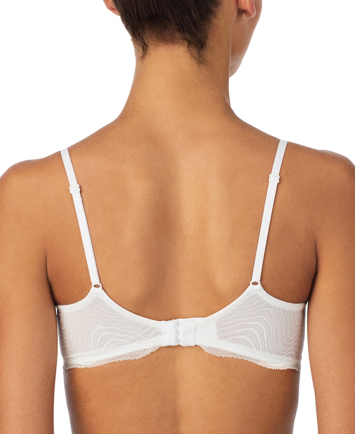 Dkny Wave Underwire Lace Bra In Snow