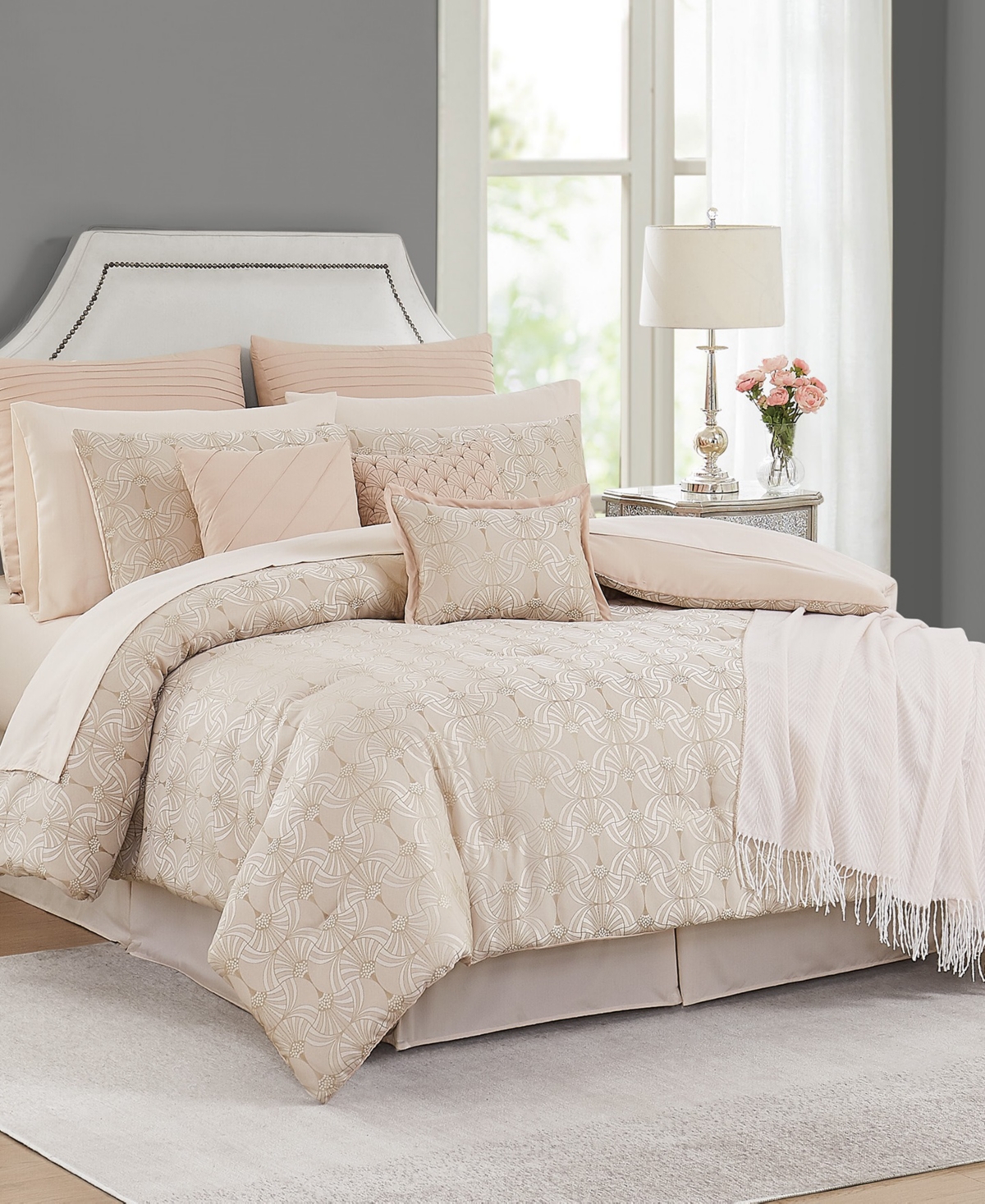 PEM AMERICA ART DECO 14-PC. COMFORTER SET, QUEEN 